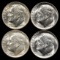 (4) 1964 Roosevelt Silver Dimes - 10c - GEM Uncirculated