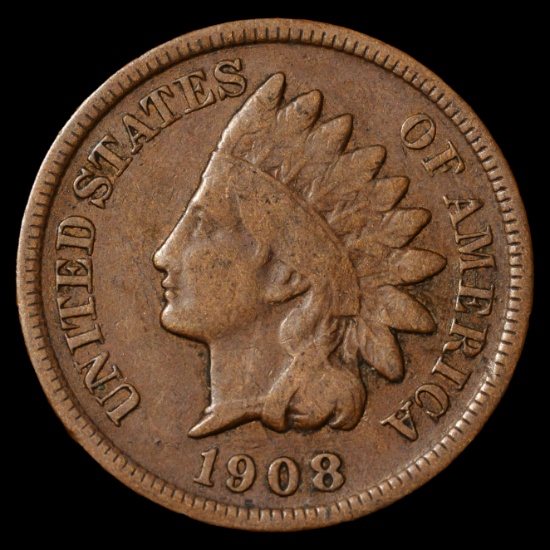 *KEY DATE*1908-S Indian Head Cent - 1c - Fine