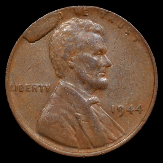 *ERROR*1944 Lincoln Wheat Cent - 1c - Rim Cud Error