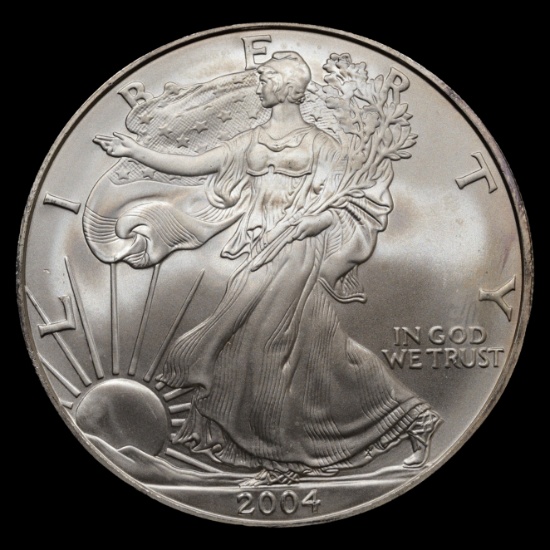 2004 American Silver Eagle - $1 - 1 oz Troy .9999 Fine Silver Bullion Coin