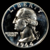 1964 Proof Washington Silver Quarter - 25c - Superb GEM Proof
