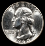 1960 Washington Silver Quarter - 25c - GEM Uncirculated