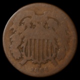 1864 Two Cent Piece - 2c - About Good