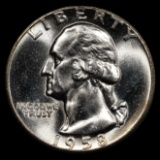 1958 Washington Silver Quarter - 25c - GEM Uncirculated