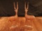 Matching set of  carved Gazelle. Made in Kenya