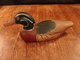 Decorative painted Wood Duck duck decoy.