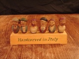 6 hand carved Italian made cork stoppers