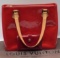 Authentic Louis Vuitton Vernis Red Houston Shoulder Tote Bag