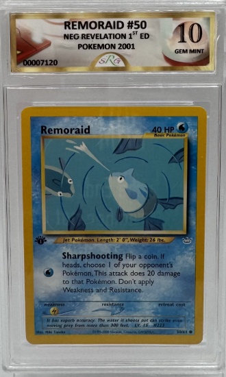 2001 Remoraid Pokemon 1st edition Card Mint 10