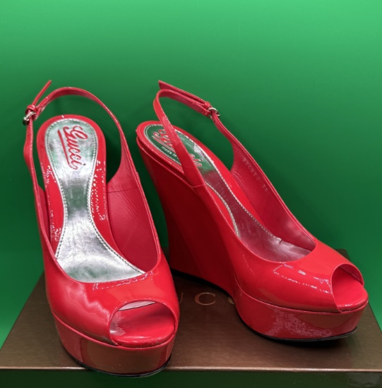 Gucci Coral Red Leather