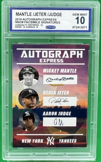 Mickey Mantle Derek Jeter Aaron Judge Card