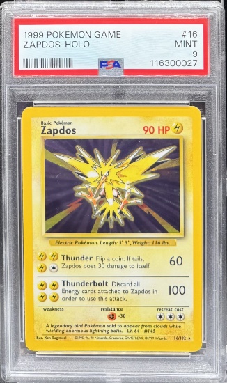 1999 Pokemon Zapdos Holo