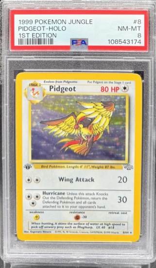 1999 Pokemon Pidgeot Holo 1st Edition Card