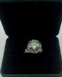 5 Carats Blue Green VVS Ring