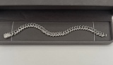 Cuban Bracelet VVS White Gold 8 inches