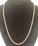 Rose Gold Tennis Necklace