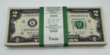 100 Two Dollar Bills Consecutive Serial Number