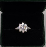 Sparkling Flower VVS Ring
