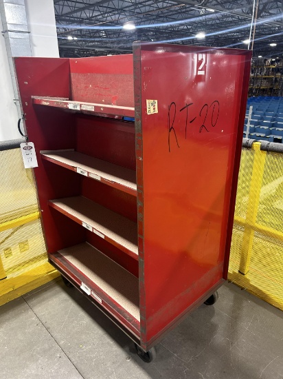 Metal 8-Shelf Library / Warehouse Cart 42"" x 30"" x 62""