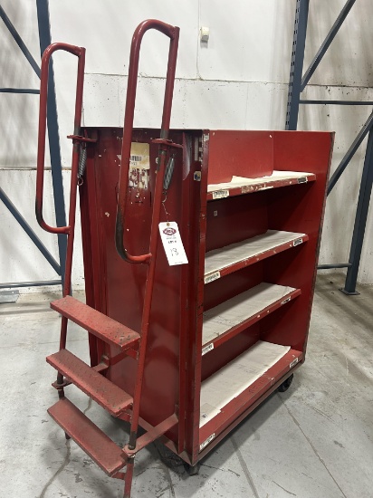 Metal 8-Shelf Library / Warehouse Cart 42"" x 30"" x 62""