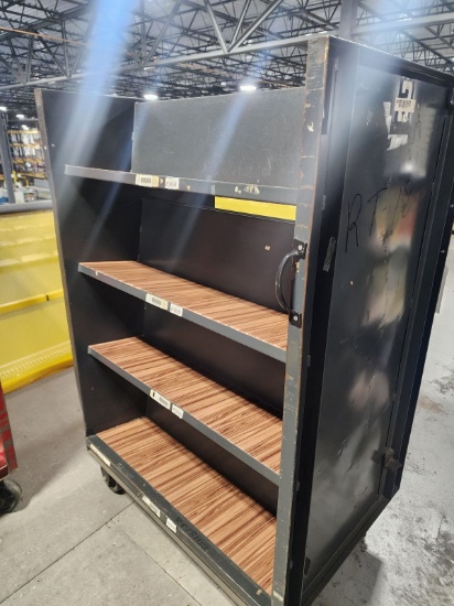 Metal 8-Shelf Library / Warehouse Cart 42"" x 30"" x 62""