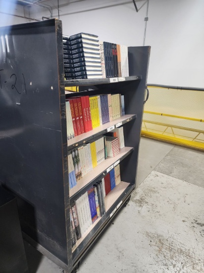 Metal 8-Shelf Library / Warehouse Cart 42"" x 30"" x 62""