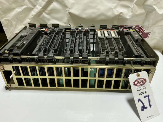 Allen Bradley PLC-5 1771 16-Slot Chassis with 1771-IFE, 1771-ID, and 1771-OFE1 Modules