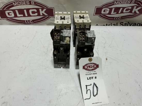 Lot of 4 relays & contactors 2-Cutler Hammer type M & 2 Fuji SC-E3/G