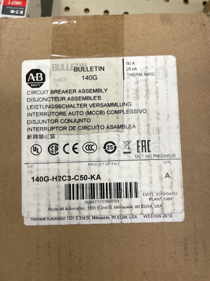 NIB Allen Bradley 140G-H2C3-C50-KA Circuit Breaker