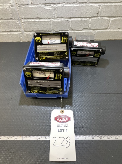 Lot of 3 Analog Universal Flow Meters