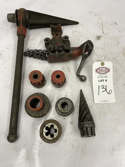Lot of Ridgid Pipe Threading Tools