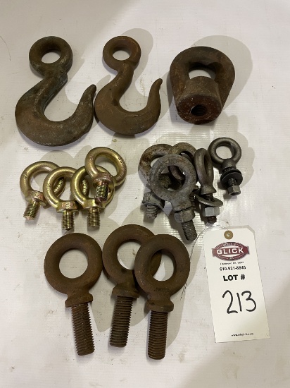 Lot of Hooks & Eye Bolts