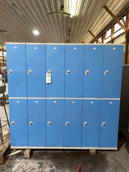 12-Space Locker Cabinet 76”x74”x18”