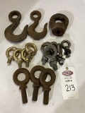 Lot of Hooks & Eye Bolts