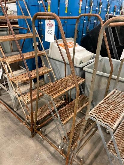 24" 3-Stair Rolling Warehouse Ladder