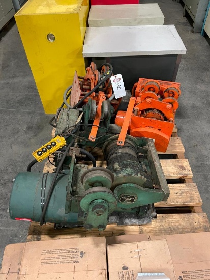 Electro Lift 1 Ton Cable Hoist & 2 Saturn Tractor Drives
