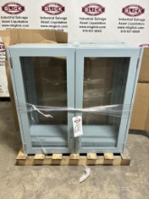 2-Door, Double Sided Pass-Through Cabinet 36x14x36