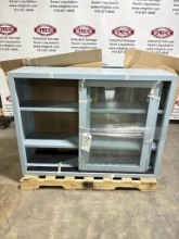 2-Sliding Door, Double Sided, Pass-Through Cabinet 48x14x36