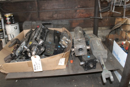 Used cylinders under steel work bench