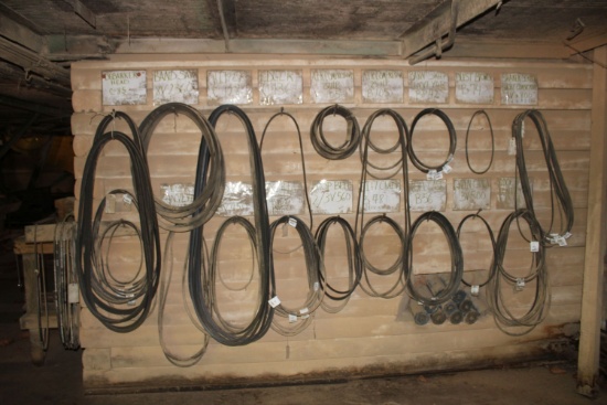 V Belts on wall