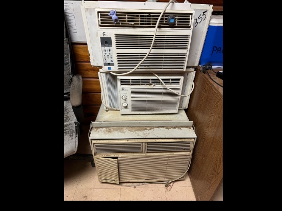 (3) Window Unit Air conditioners in small office