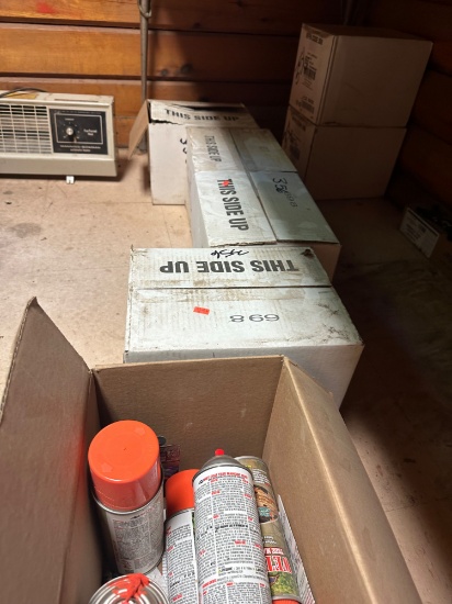 (5)cases of spray paint in back office