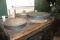 (2) Circle saw hammering blocks