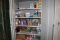 Cabinet and Contents: Oil, WD-40, Heat Bulbs