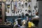 Parts n Wood Werk Bench and Belts on Wall