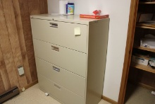 Large 4 Drawer Filing Cabinet W/ Storage