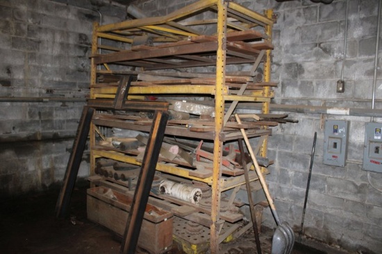 Wood Shelves & Contents