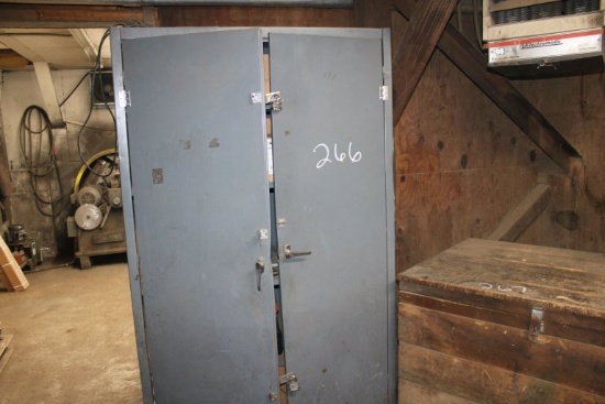 Metal Cabinet and Contents