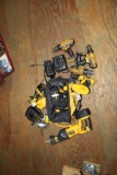 Lot of Dewalt Battery Tools and Charges