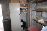 Metal Cabinet & contents